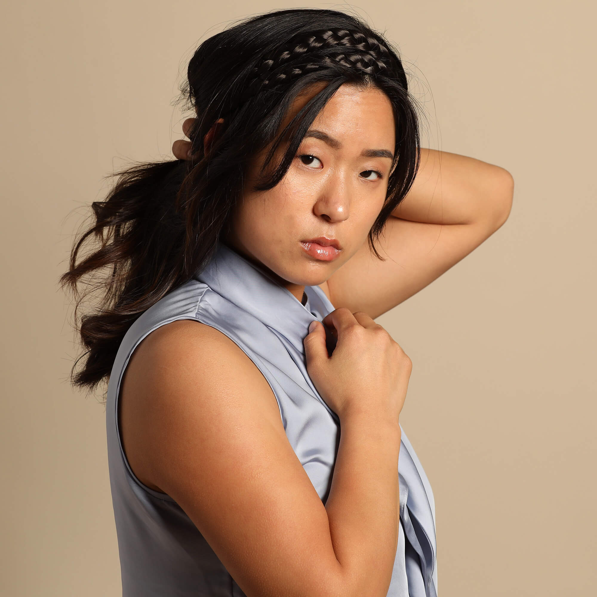 Double Lulu Two Strand - Braided Headband - Dark Brown