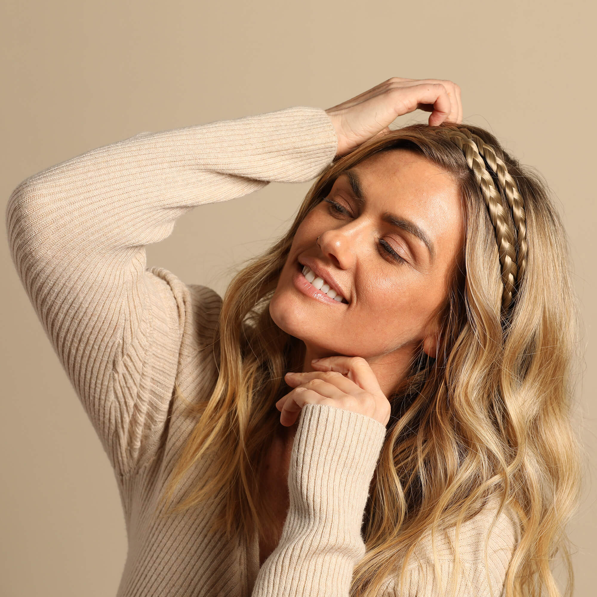 Double Lulu Two Strand - Braided Headband - Ashy Highlighted