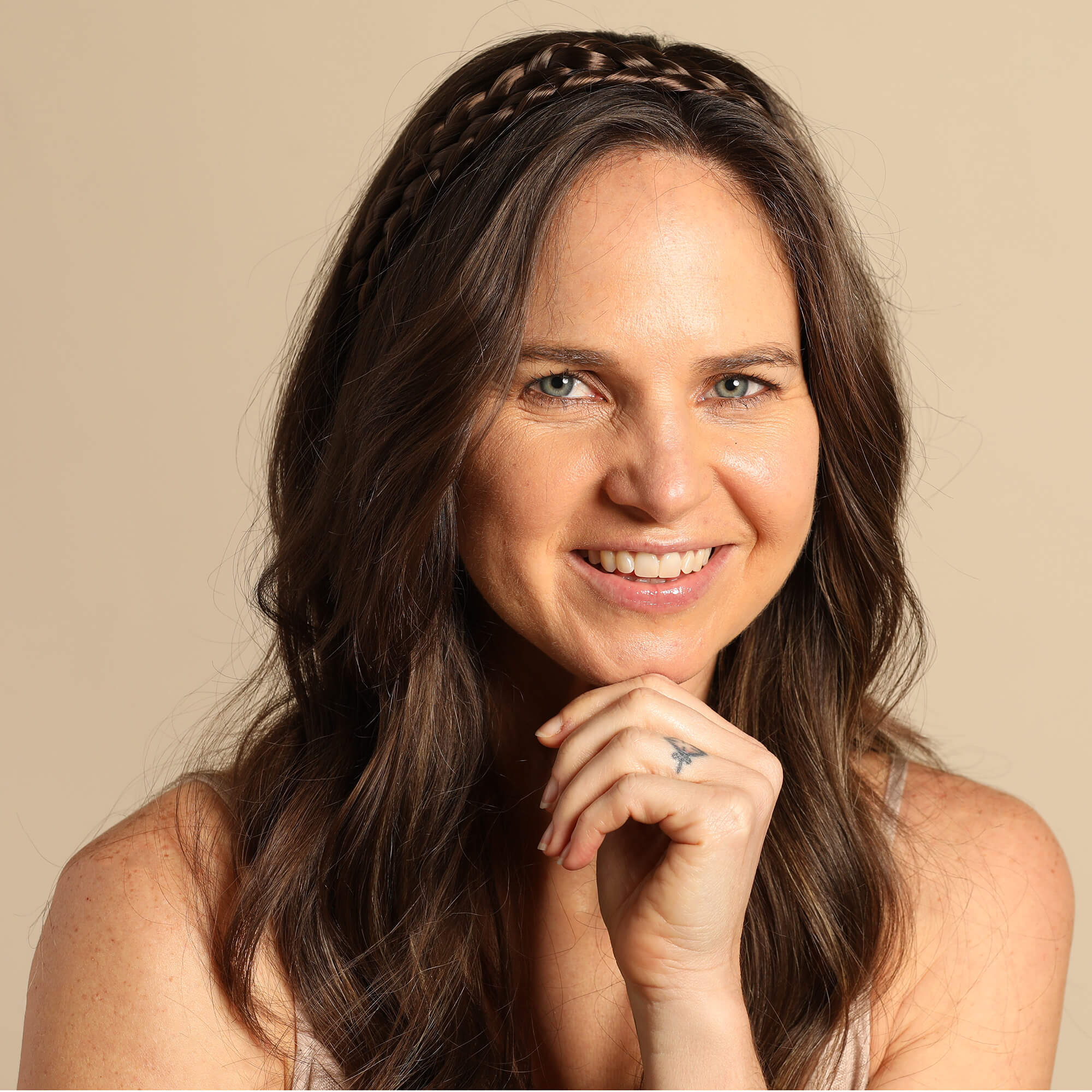Double Lulu Two Strand - Braided Headband - Brunette