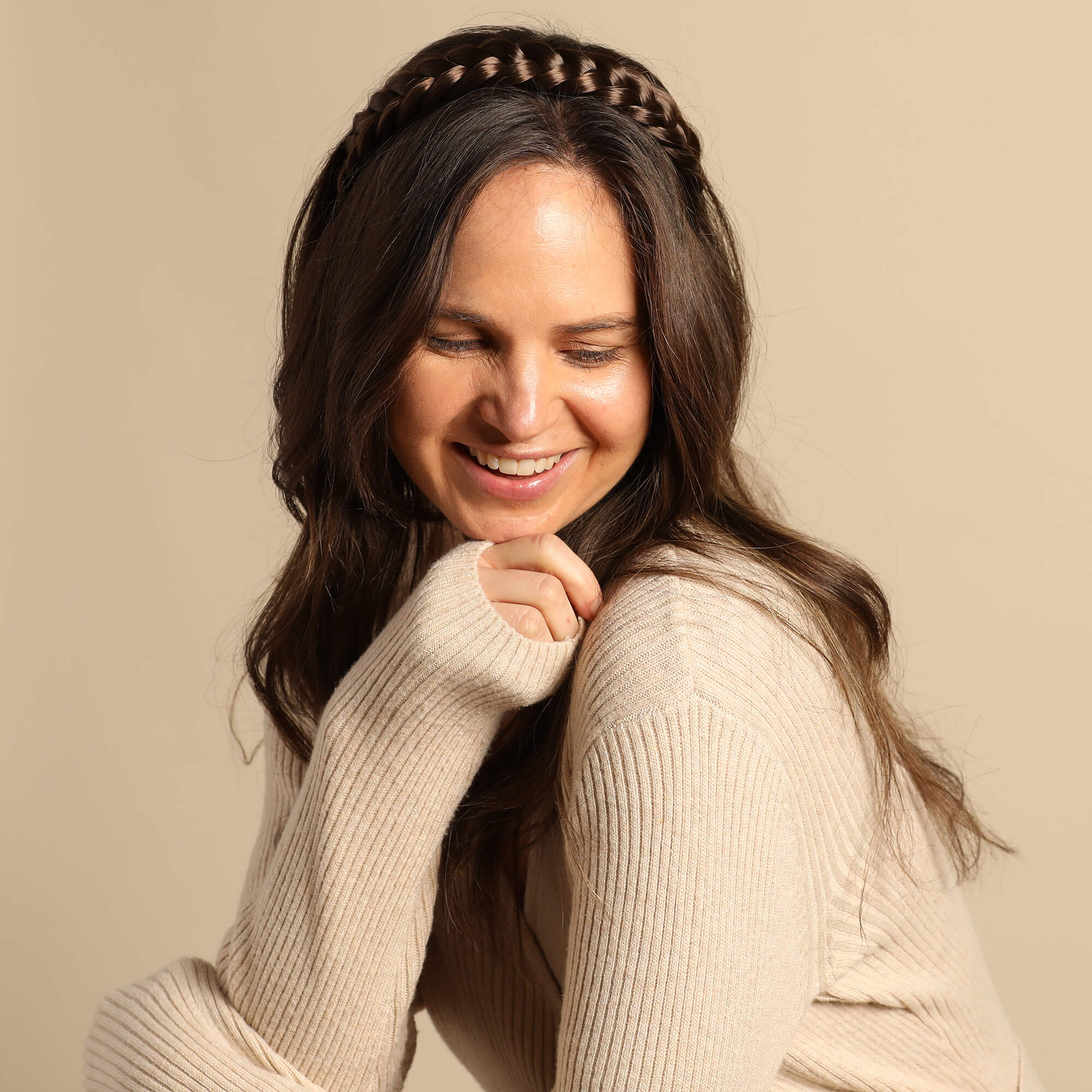 Lulu Two Strand - Braided Headband - Brunette