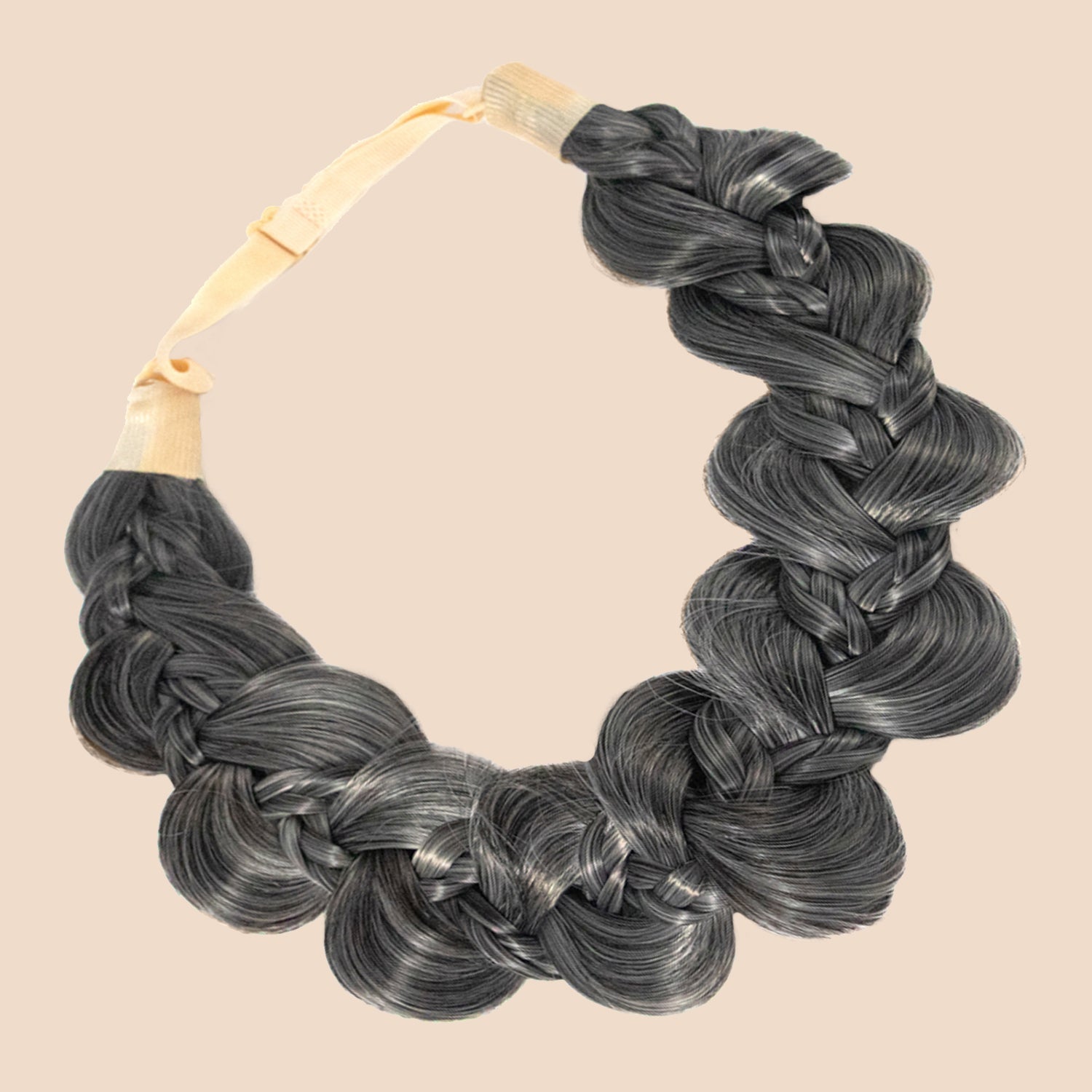 Nori Gourd Braid - Braided Headband - Salt & Pepper