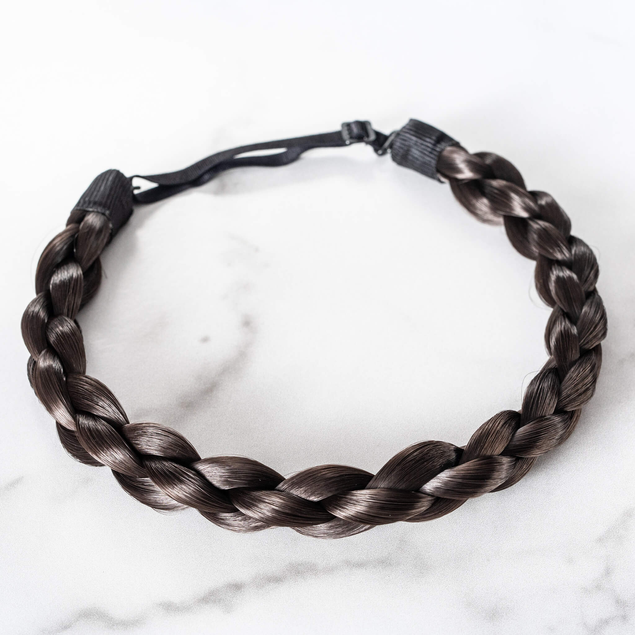 Madison Braids Bundle - The Olivia, Top Knot Ponytail Holder + FREE Detangler Brush - Dark Brown