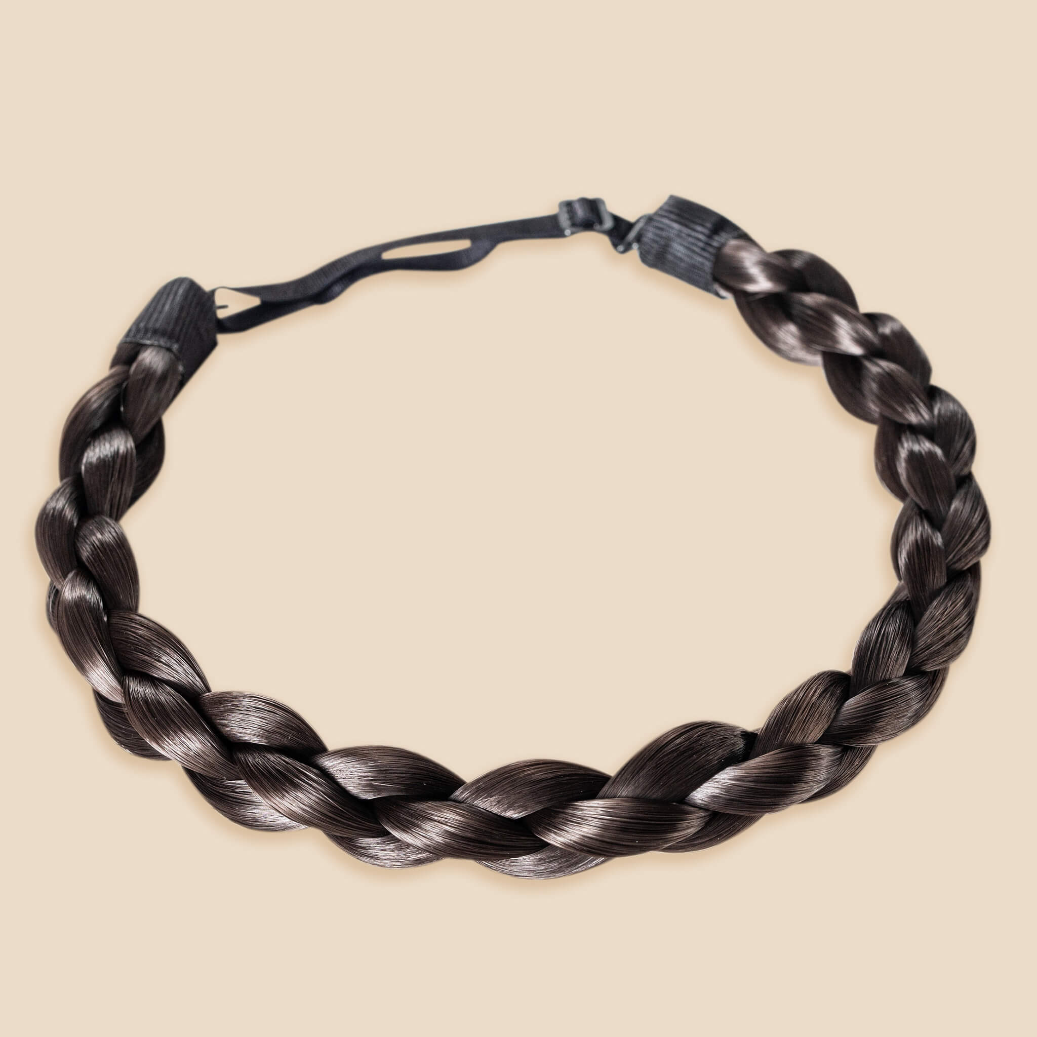 The Olivia for Kids - Braided Headband - Dark Brown
