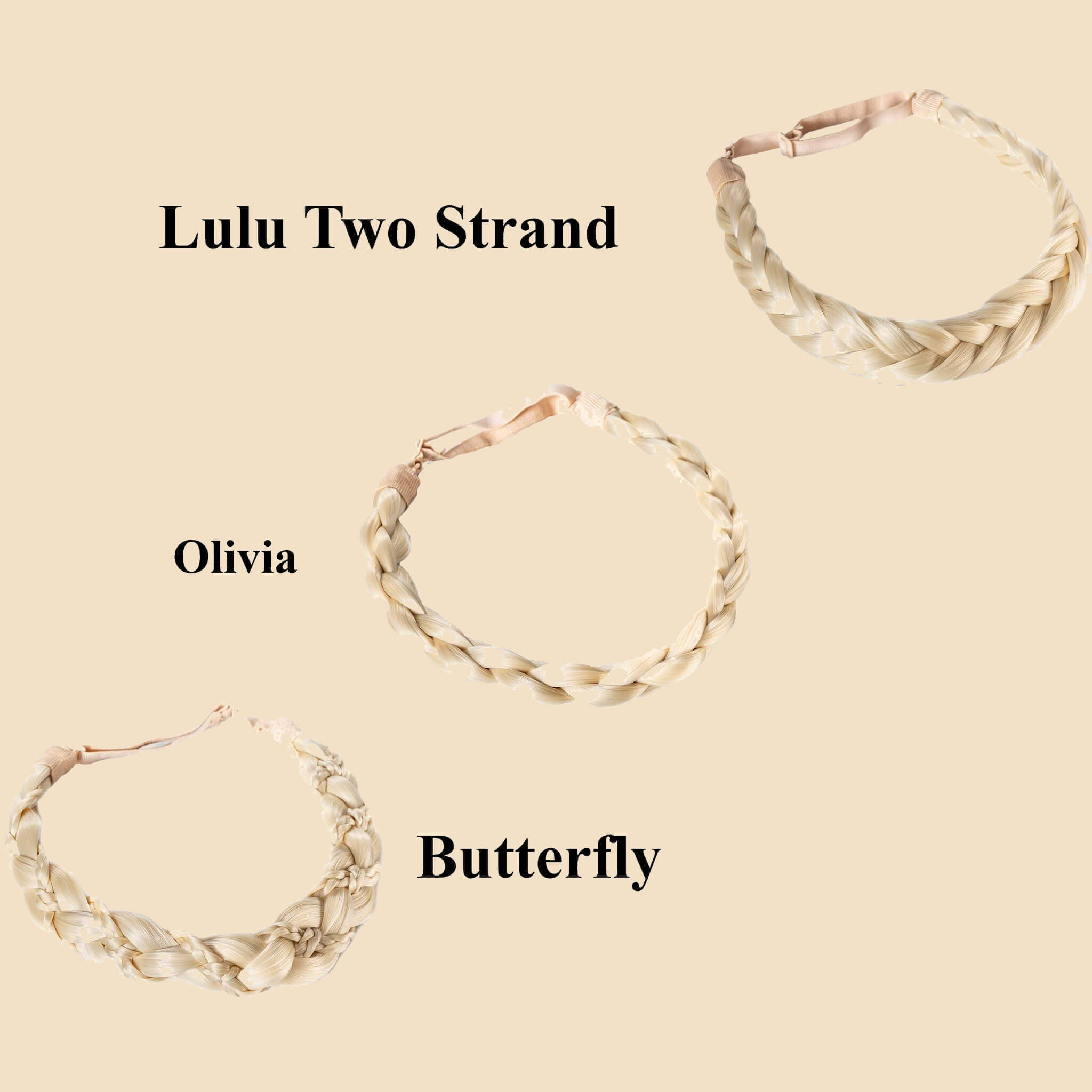 Madison Braid Bundle - Lulu Two Strand, Olivia, Butterfly - Platinum