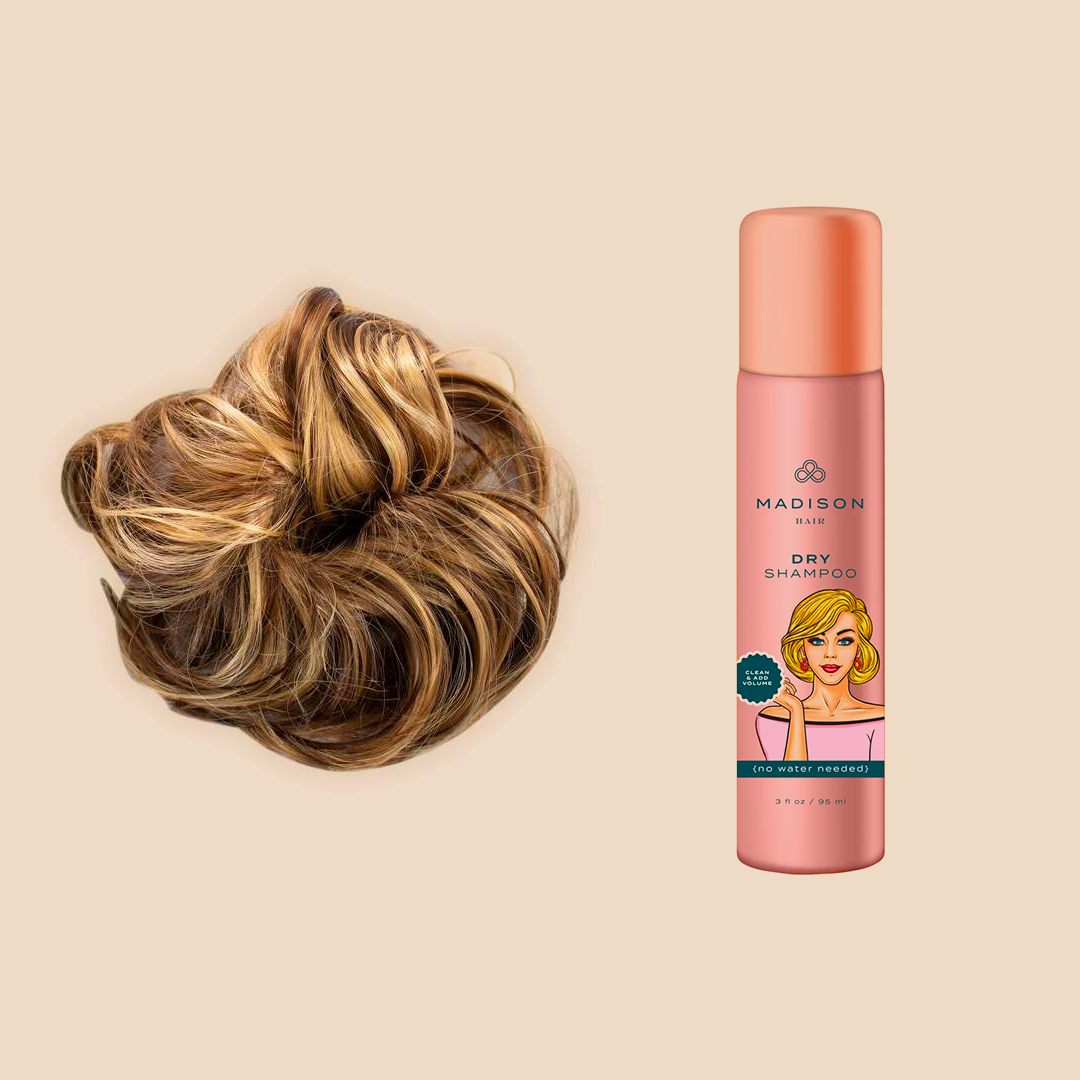Madison Braid Bundle - Top Knot Ponytail Holder & Dry Shampoo - Highlighted