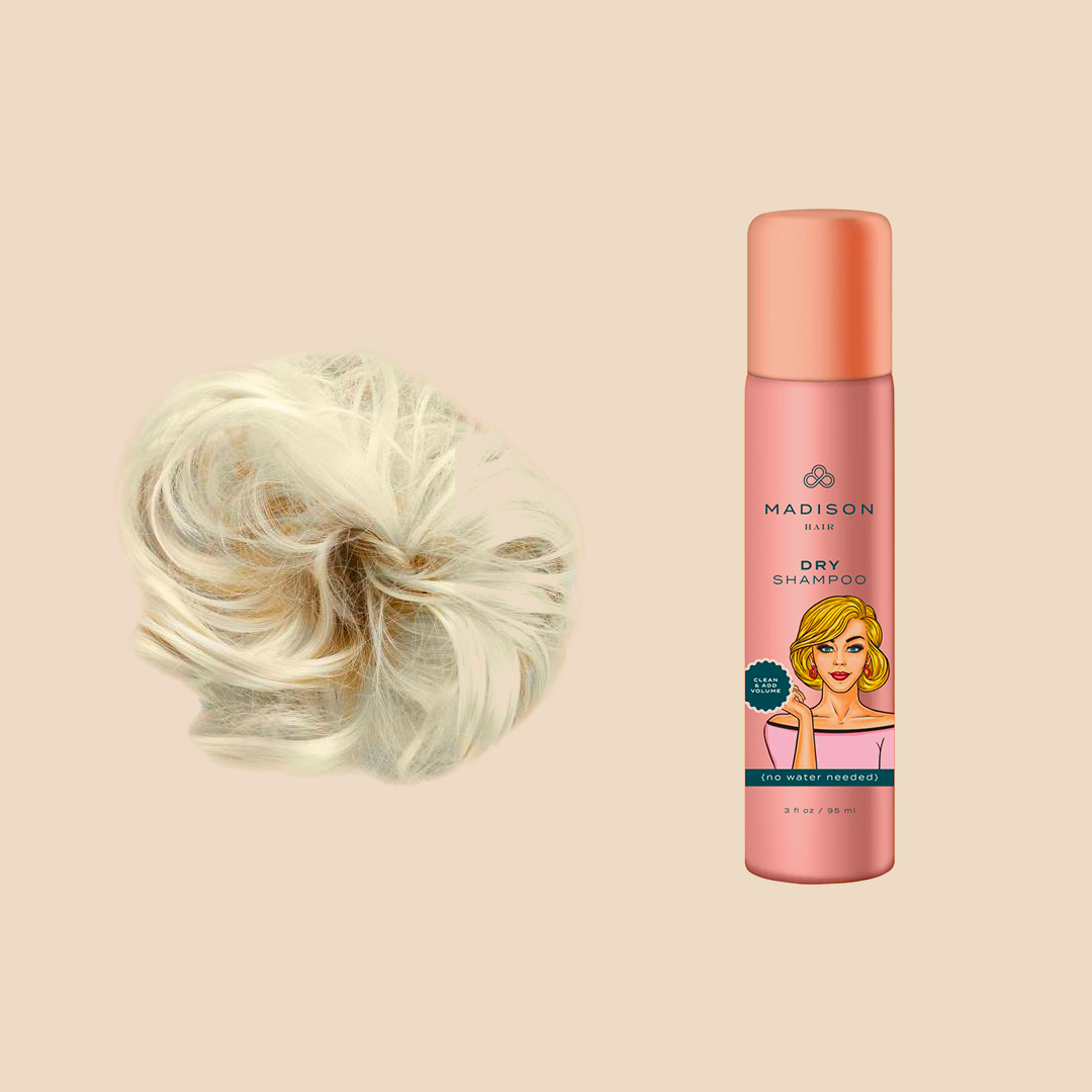 Madison Braid Bundle - Top Knot Ponytail Holder & Dry Shampoo - Platinum