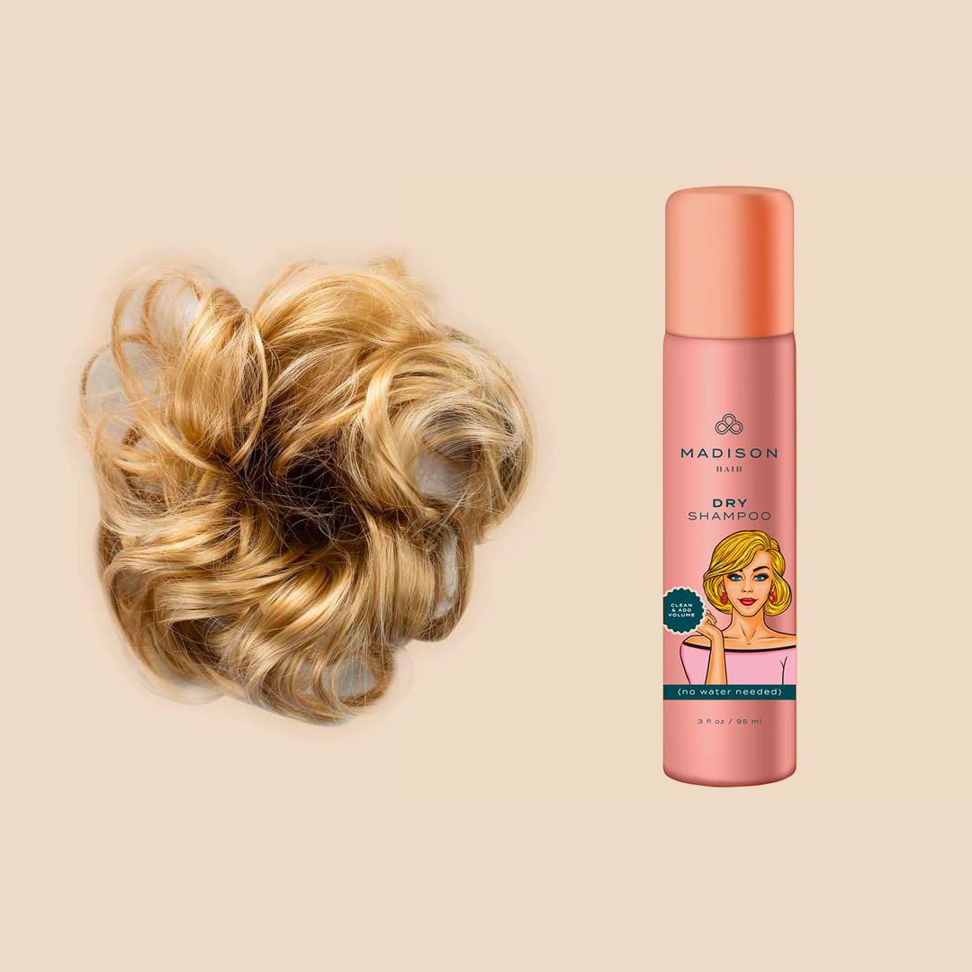Madison Braid Bundle - Top Knot Ponytail Holder & Dry Shampoo - Sunset Blonde
