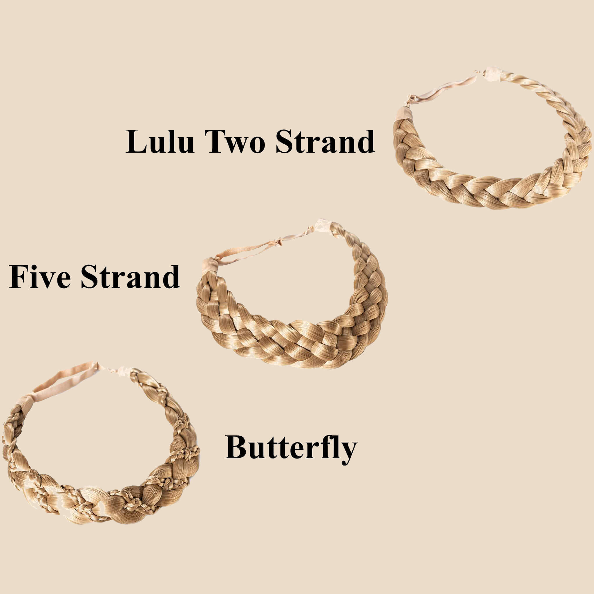 Madison Braid Bundle - Lulu Two Strand, Five Strand, Butterfly - Sunset Blonde
