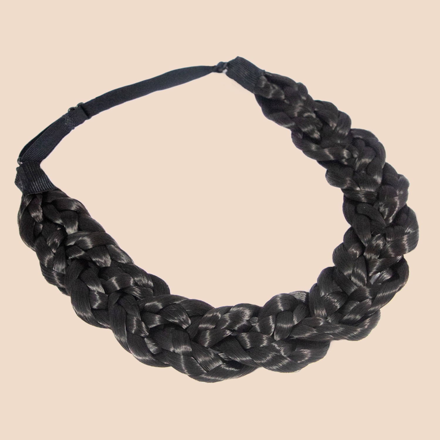 Shimmer Nine Strand - Braided Headband - Dark Brown