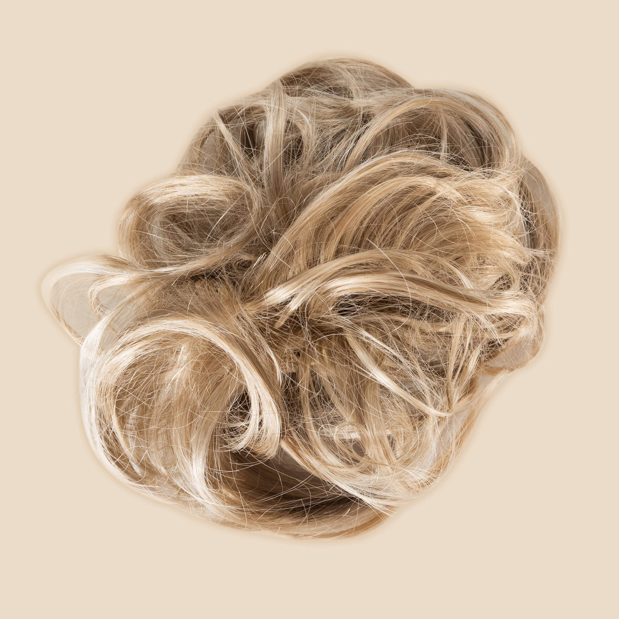 Top Knot Messy Bun Ponytail Holder Hair Extension - Original - Ashy Highlighted