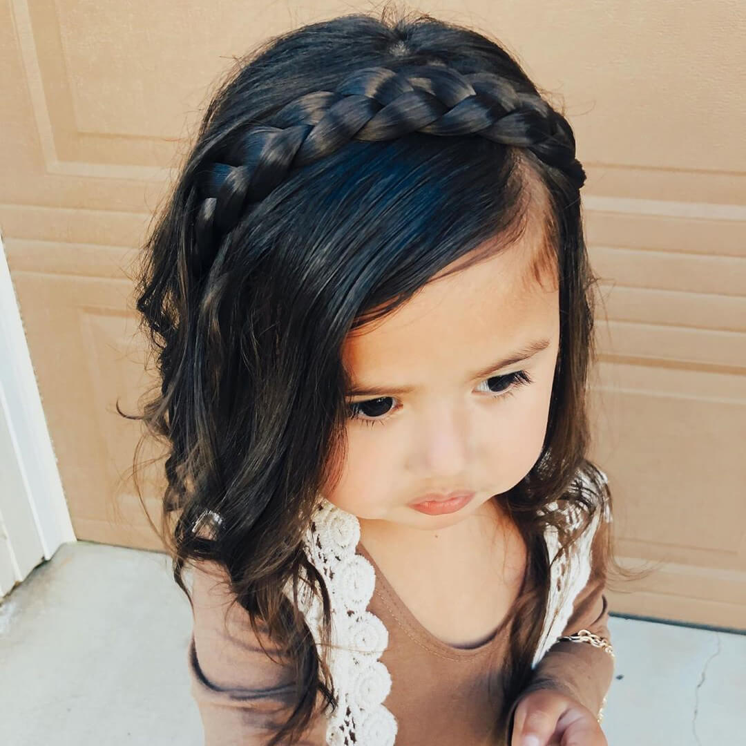 Lulu Two Strand for Kids - Braided Headband - Black