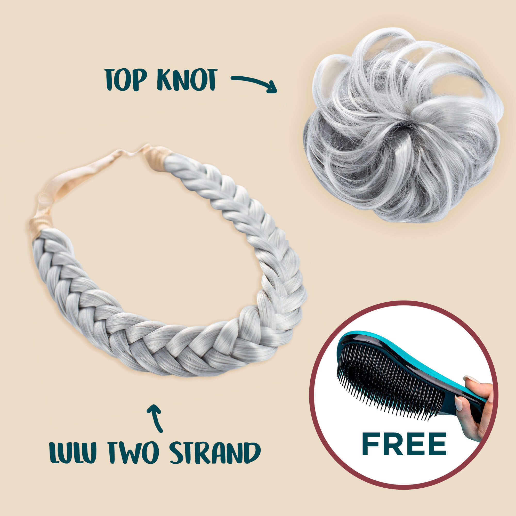 Lulu Two Strand Bundle - Silver Grey