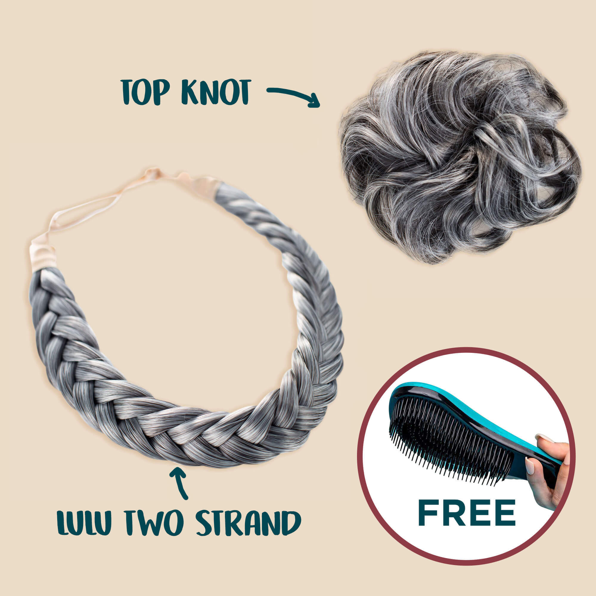 Lulu Two Strand Bundle - Salt & Pepper