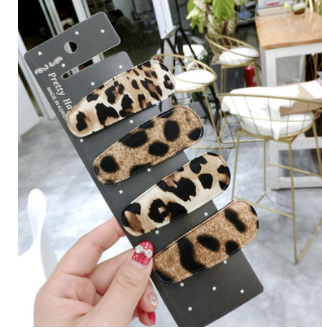 Leopard Print Clip 4-Piece Set