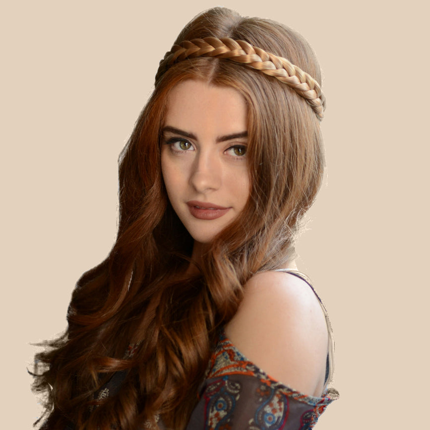Lulu Two Strand - Braided Headband - Strawberry Blonde