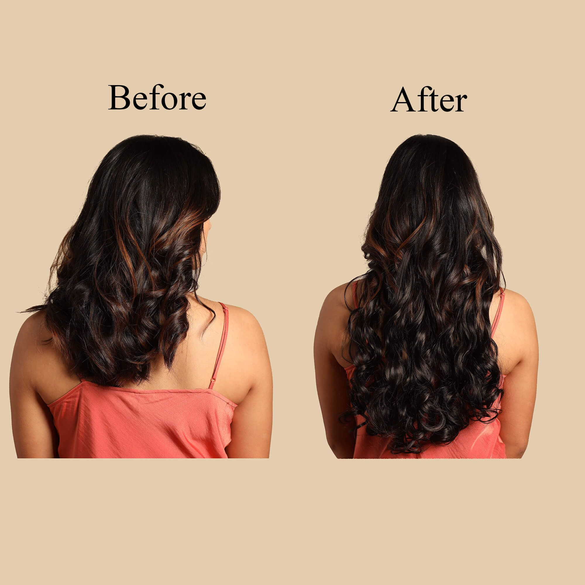 Liz Invisible Long Hair Extension - Dark Brown