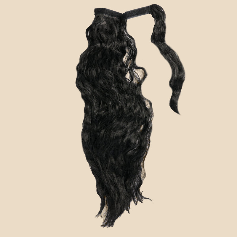 Lea Wrap Braided Ponytail Hair Extension - Black
