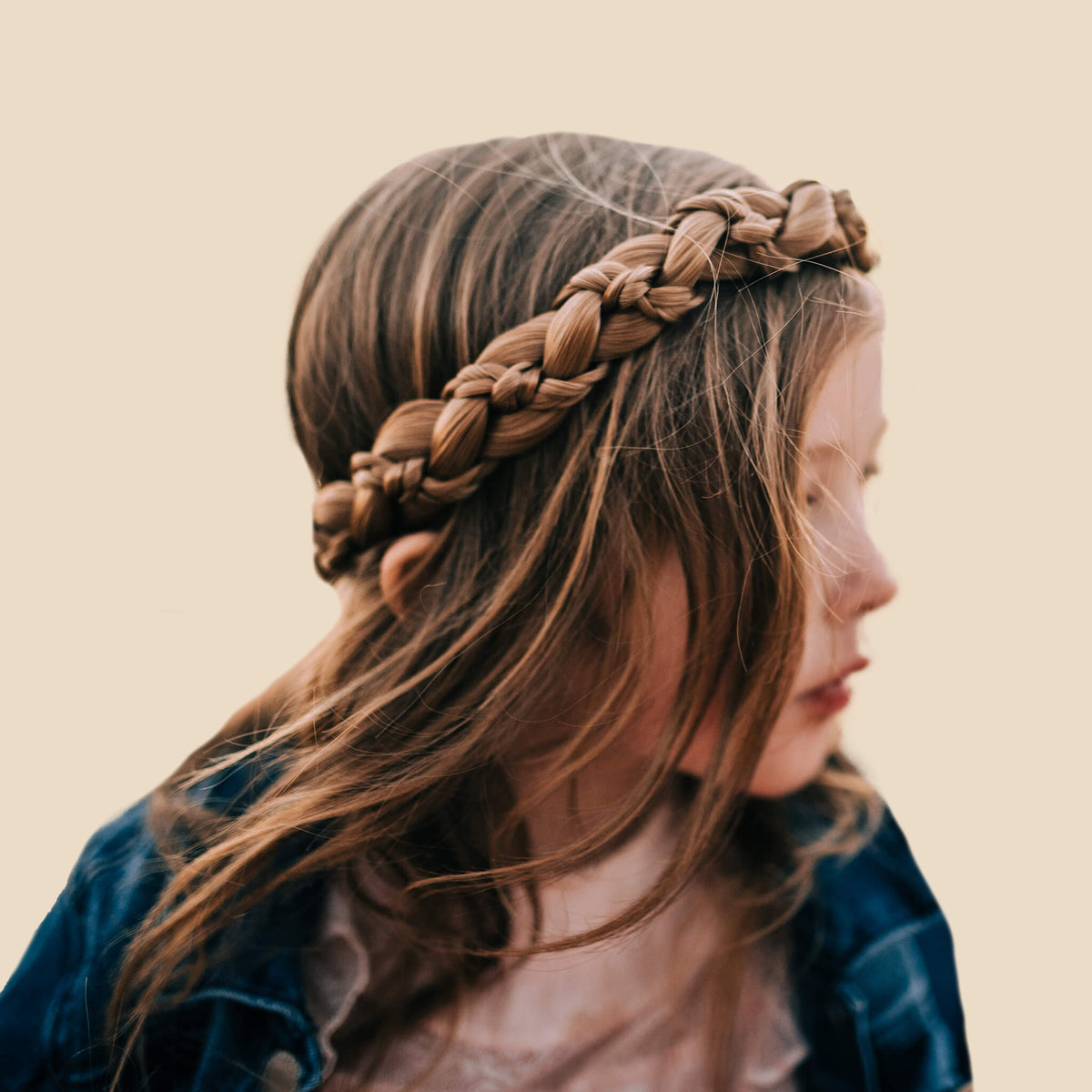 4pcs Retro Brown Daisy Print Braided Hairbands Daisy Print Headband: With Comfortable Braided Lining, Hair  main image 3