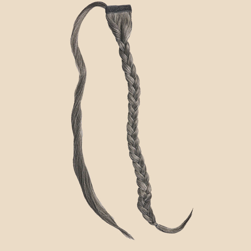 Drea Wrap Braided Ponytail Extension - Dark Grey