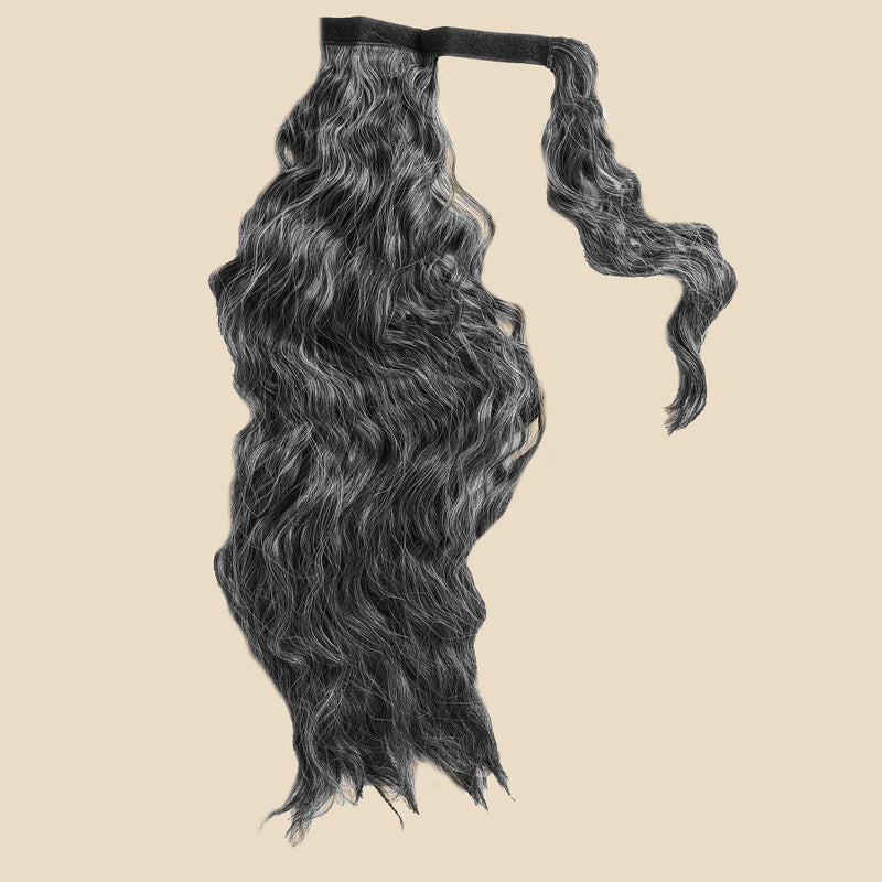 Lea Wrap Braided Ponytail Hair Extension - Dark Grey