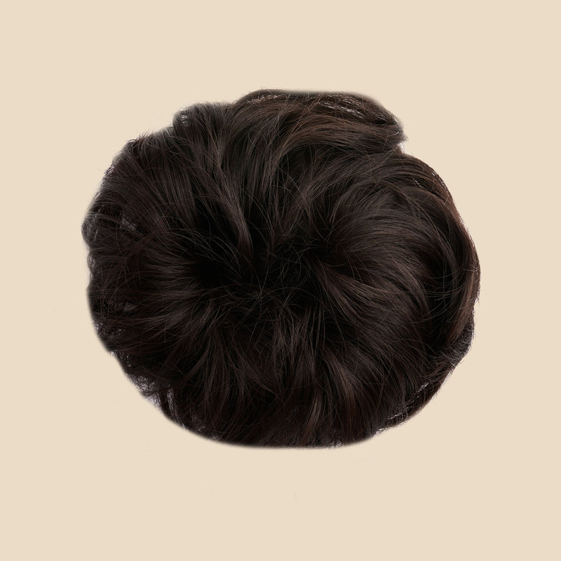 Top Knot Messy Bun Ponytail Holder Hair Extension - 2.0 - Dark Brown