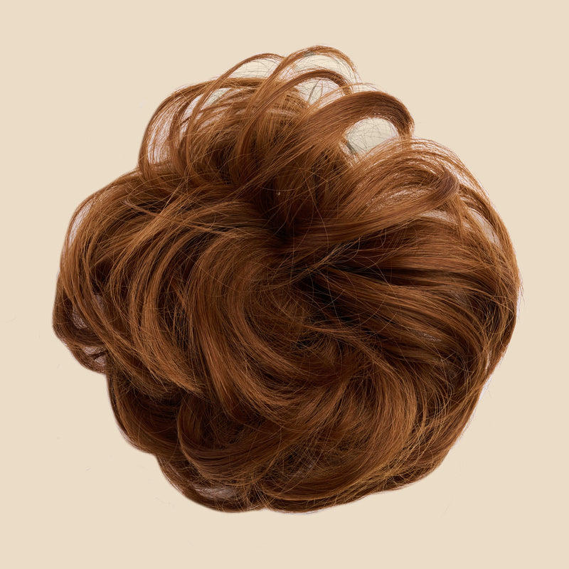 Top Knot Messy Bun Ponytail Holder Hair Extension - 2.0 Oversized - Golden Red