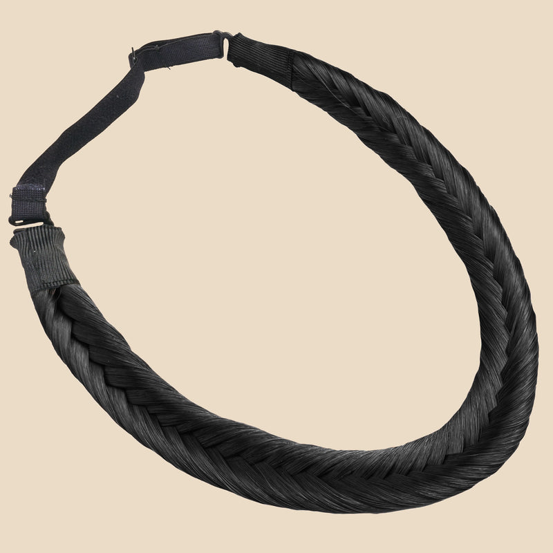 Arisa Fishtail for Kids - Braided Headband - Black