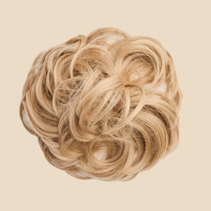 Top Knot Messy Bun Ponytail Holder Hair Extension - 2.0 Oversized - Sunset Blonde