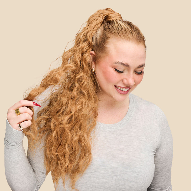 Lea Wrap Braided Ponytail Hair Extension - Ashy Highlighted