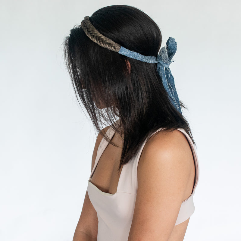 Blaire Fishtail - Braided Headband - Ashy Light Brown