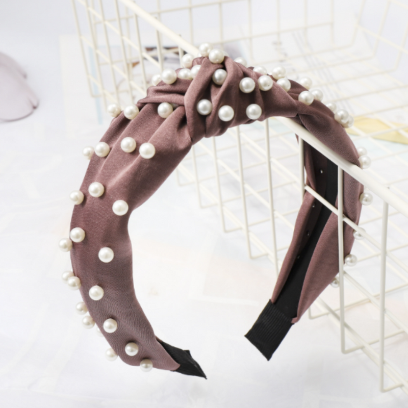 Pearl Knot Headband - Champagne