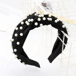 Pearl Knot Headband - Black