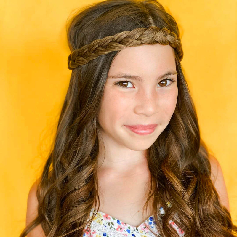 Lulu Two Strand for Kids - Braided Headband - Ashy Light Brown