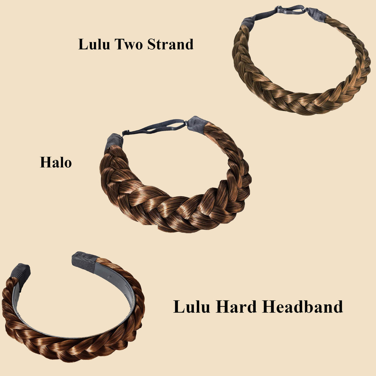 Madison Braid Madison Braid Bundle - Lulu Two Strand, Halo, Lulu Hard Headband