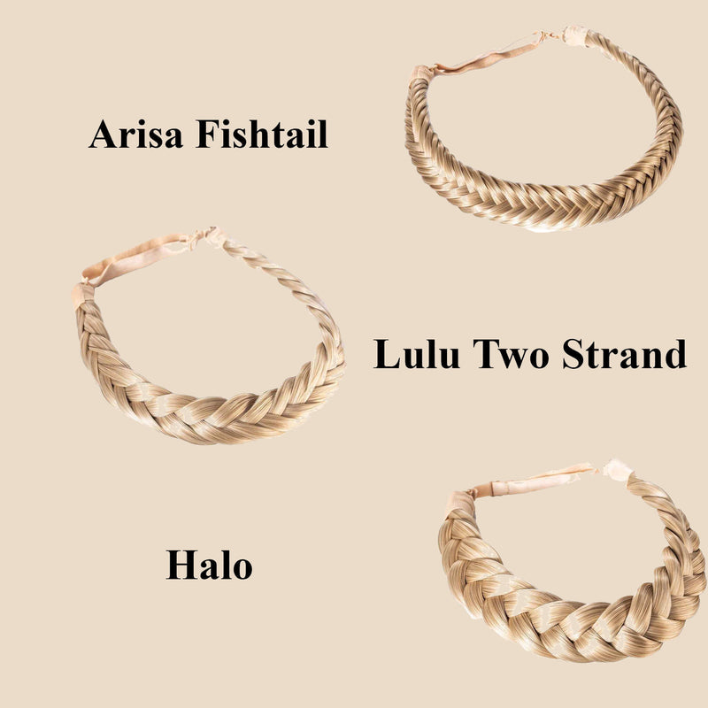 Madison Braid Set - Lulu Two Strand, Arisa Fishtail, Halo - Ashy Highlighted