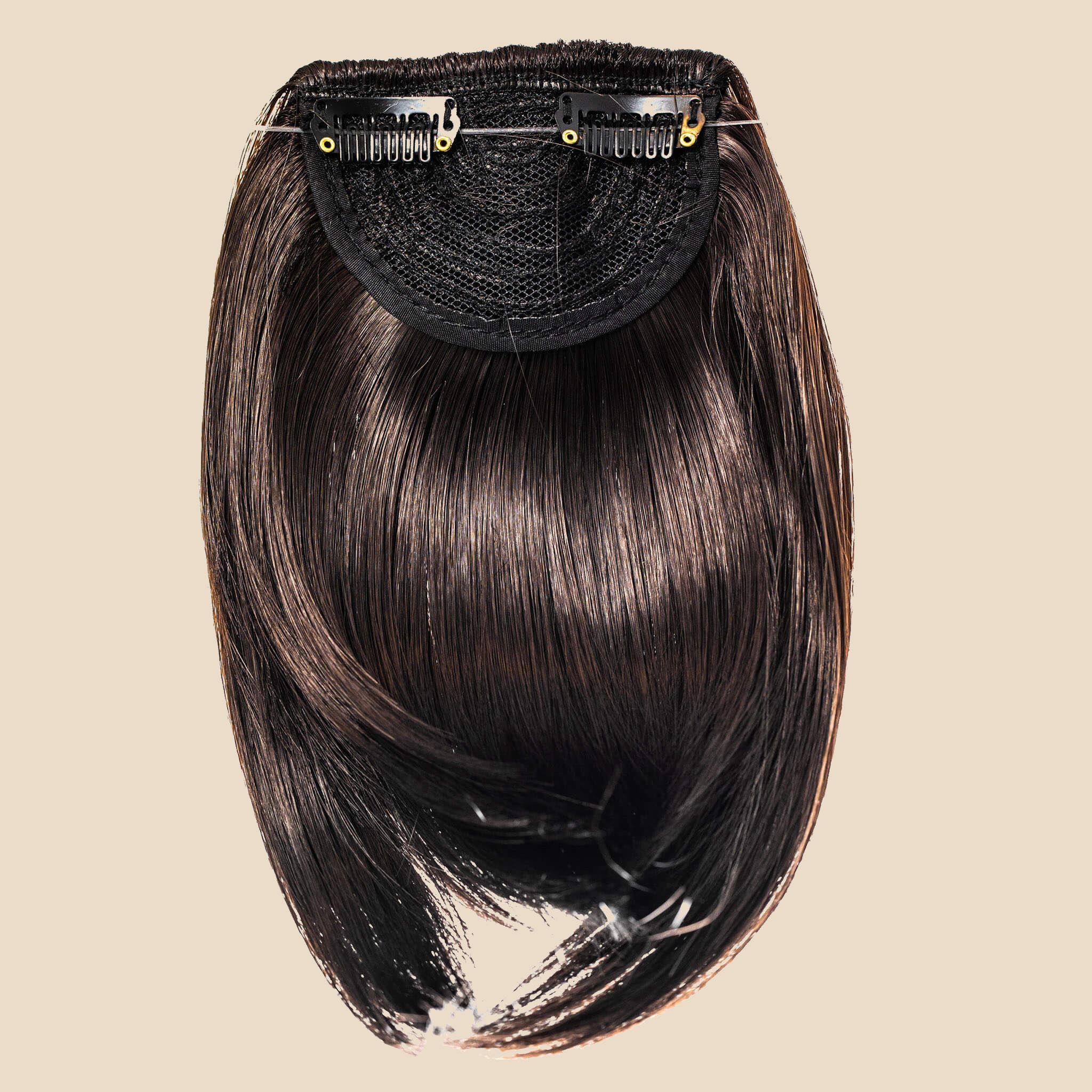 Eva Bangs Hair Extension - Dark Brown