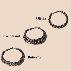 Madison Braid Bundle - Olivia, Five Strand, Butterfly - Dark Brown