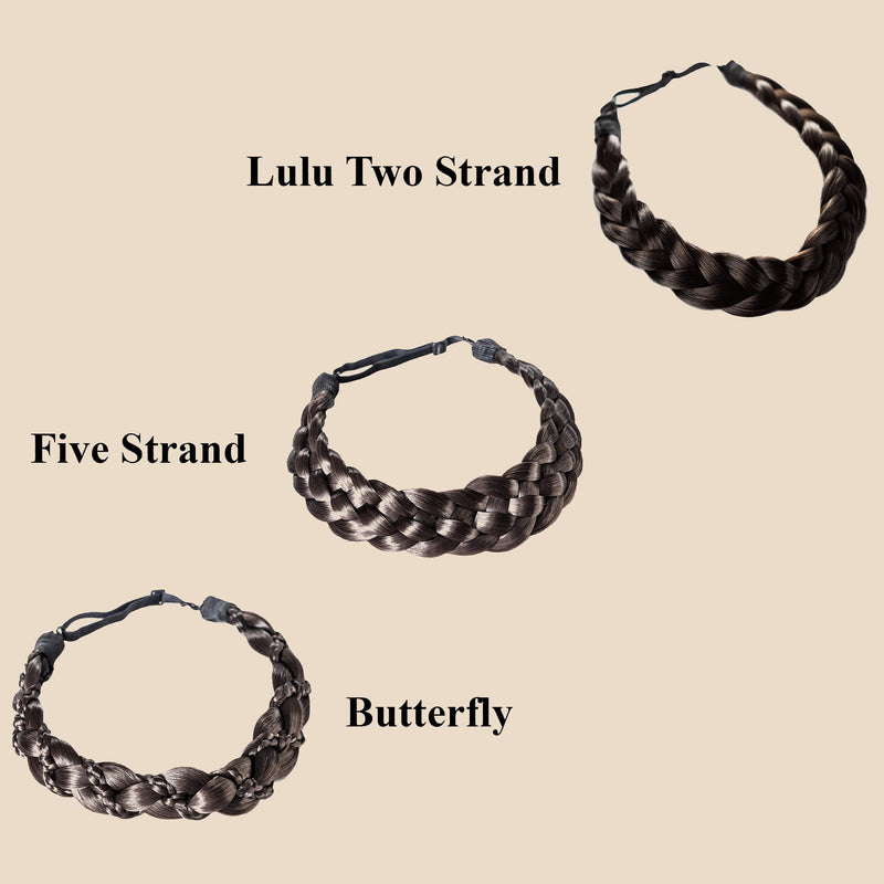 Madison Braid Bundle - Lulu Two Strand, Five Strand, Butterfly - Dark Brown