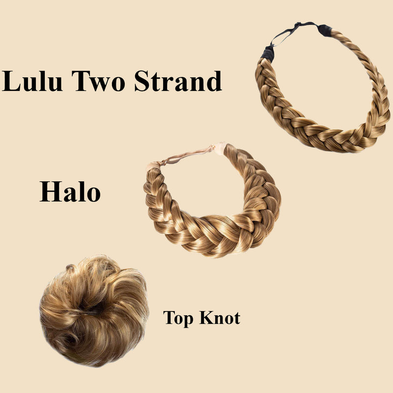 Madison Braid Bundle - Lulu Two Strand, Halo, Top knot - Dirty Blonde