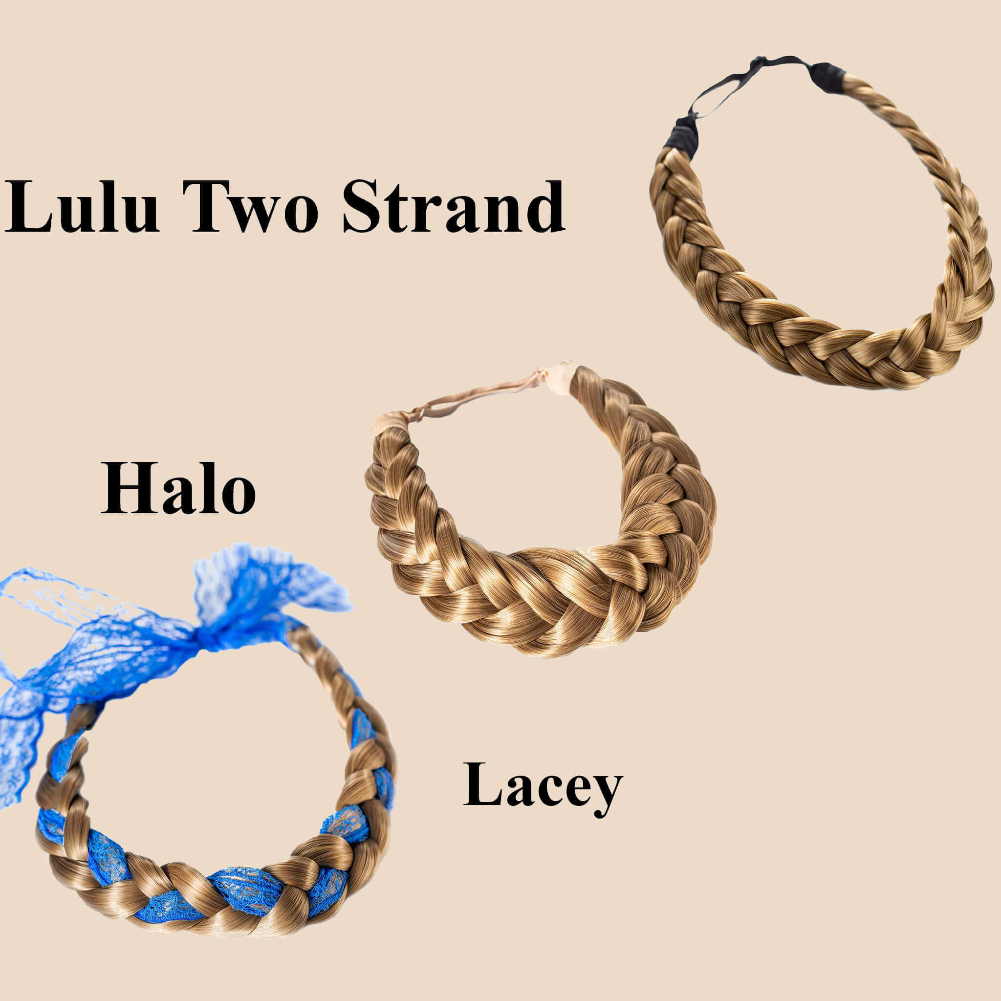 Madison Braid Bundle - Lulu Two Strand, Halo, Lacey - Dirty Blonde