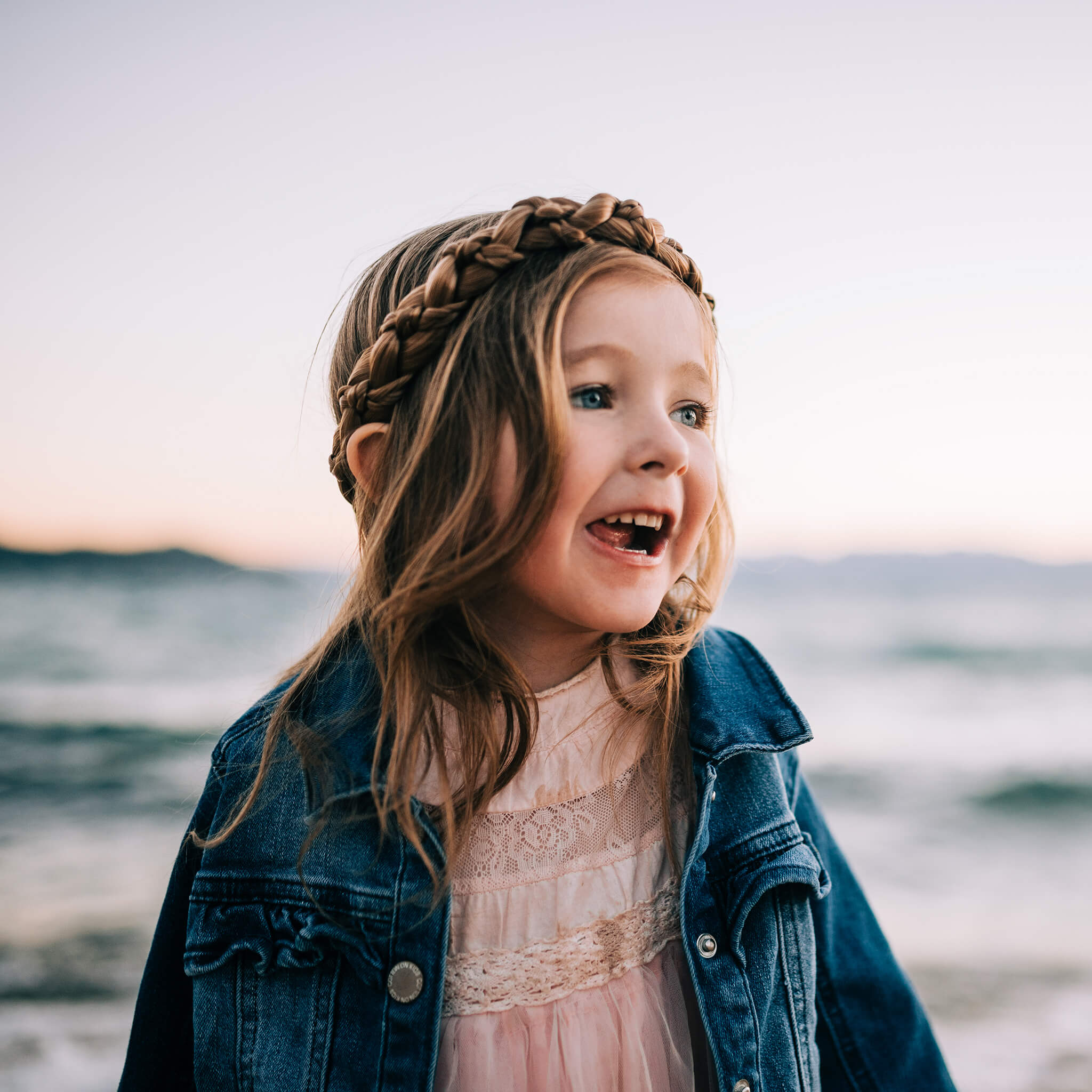 Butterfly for Kids - Braided Headband - Ashy Light Brown