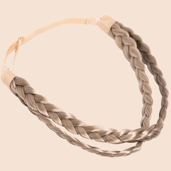Double Lulu Two Strand for Kids - Braided Headband - Ashy Highlighted