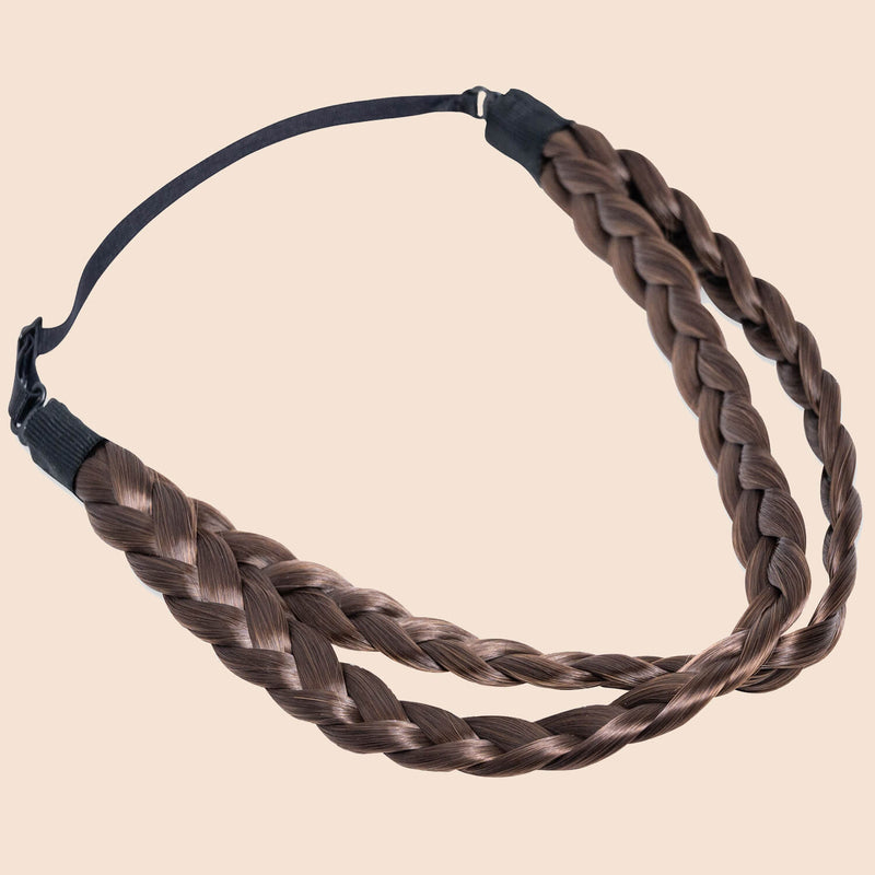 synthetic two-strand braided hair band with
