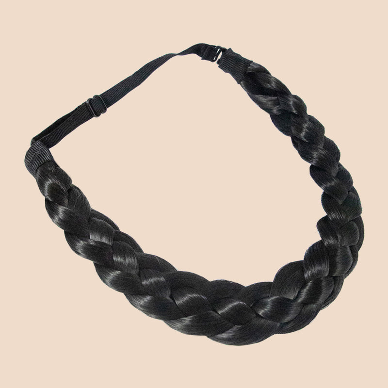 Evie Four Strand - Braided Headband - Black