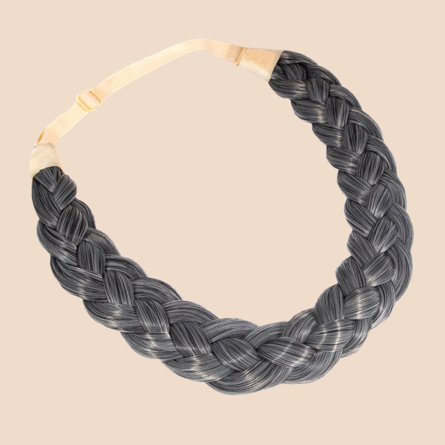 Evie Four Strand - Braided Headband - Salt & Pepper