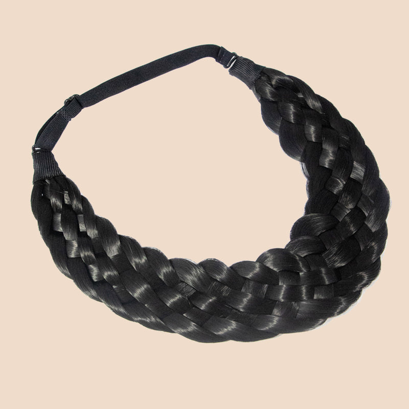 Farren Six Strand - Braided Headband - Black
