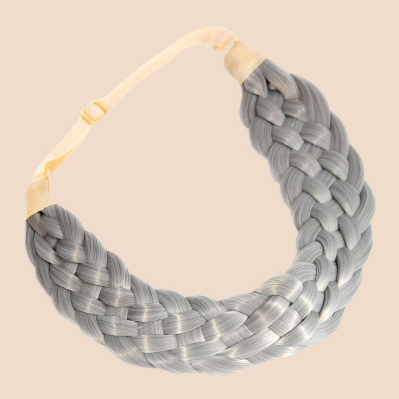 Farren Six Strand - Braided Headband - Silver Grey