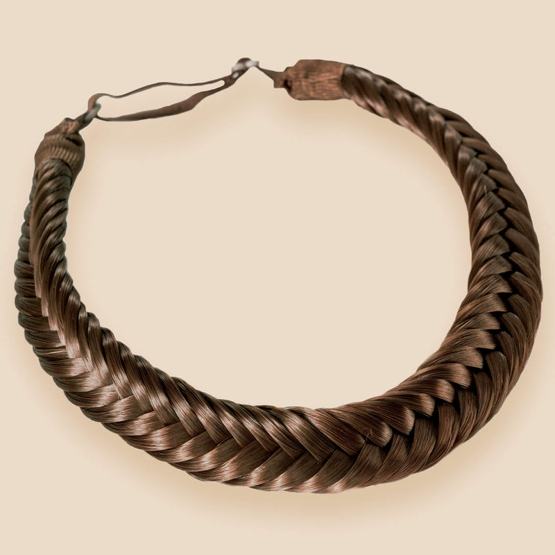 Arisa Fishtail - Braided Headband - Ashy Light Brown
