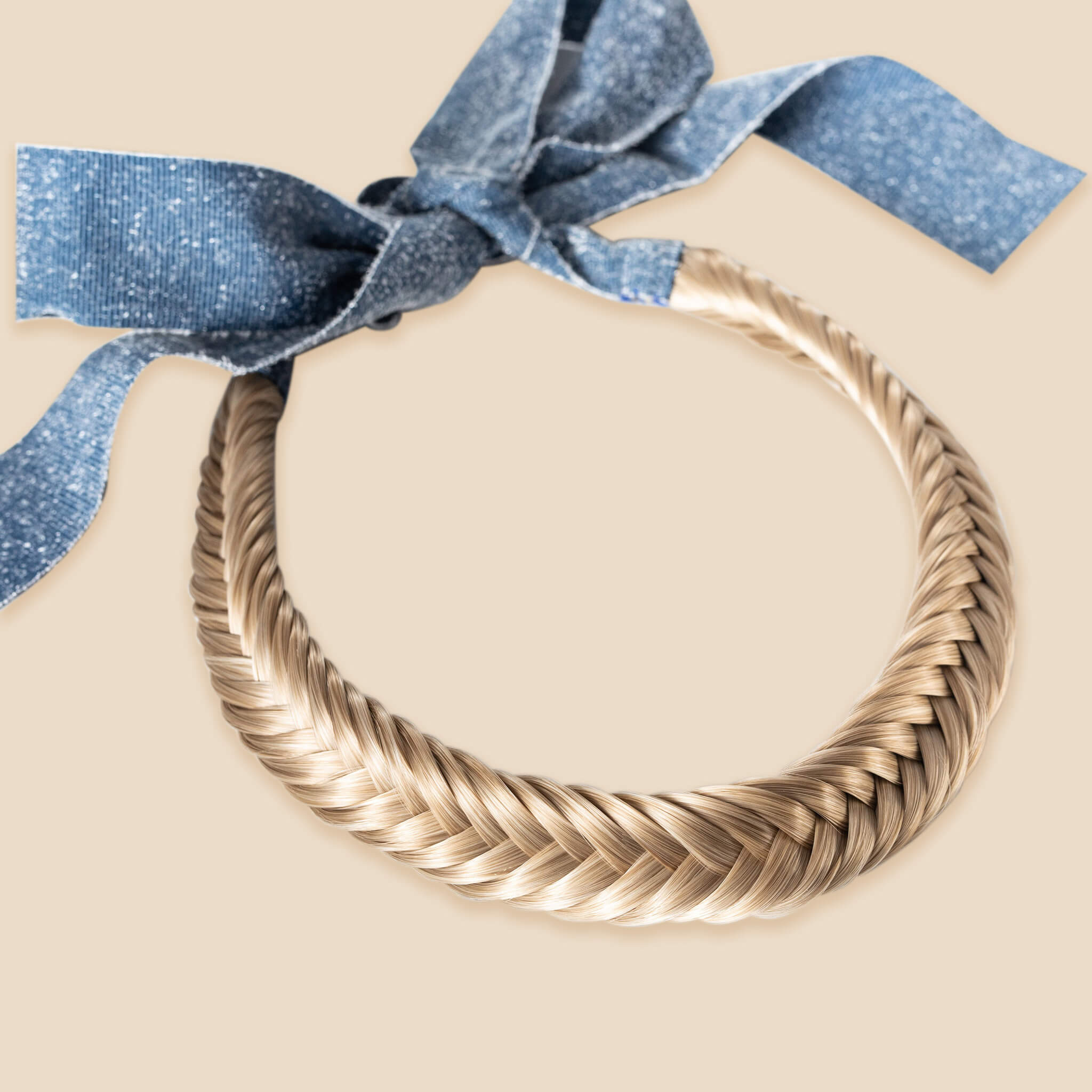 Blaire Fishtail - Braided Headband - Ashy Highlighted