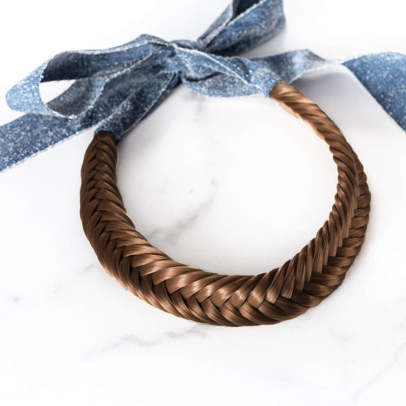 Blaire Fishtail - Braided Headband - Ashy Light Brown